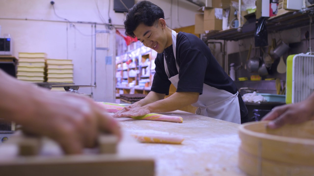 Korey Kito shaping mochi